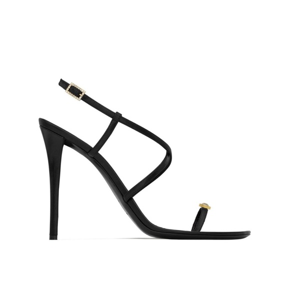 Saint Laurent Date 110 Leather Sandal in black - Picture 16 of 16